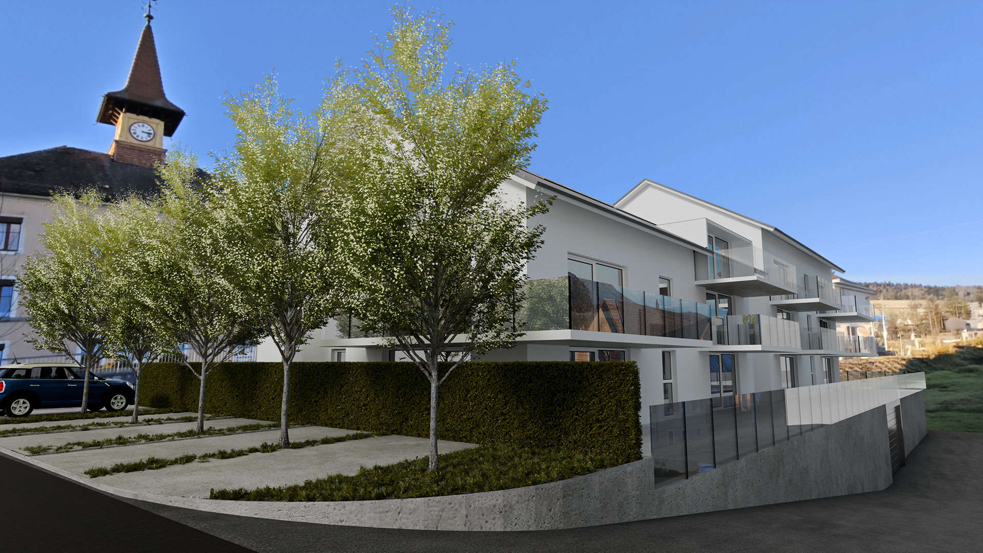 Programme immobilier — réalisation Fish Studio (3D)